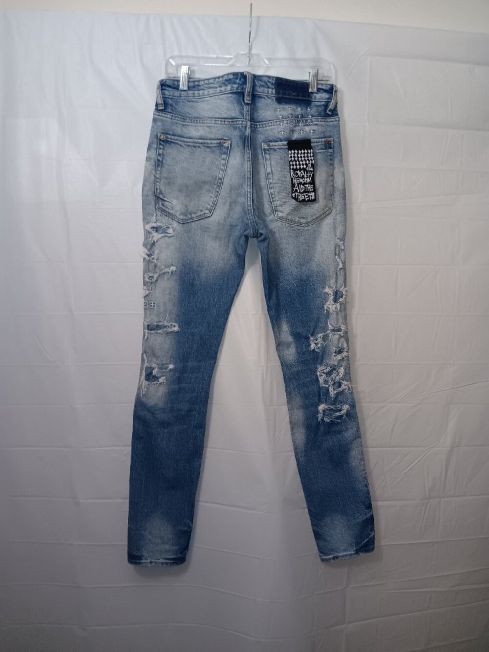 KSUBI BUTTON FLY DISTRESSED 31" WAIST DENIM JEANS - Picture 14 of 14